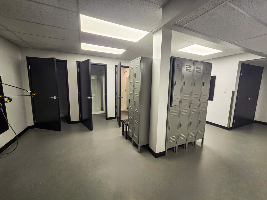 Bike room, showers, and service-space retrofit