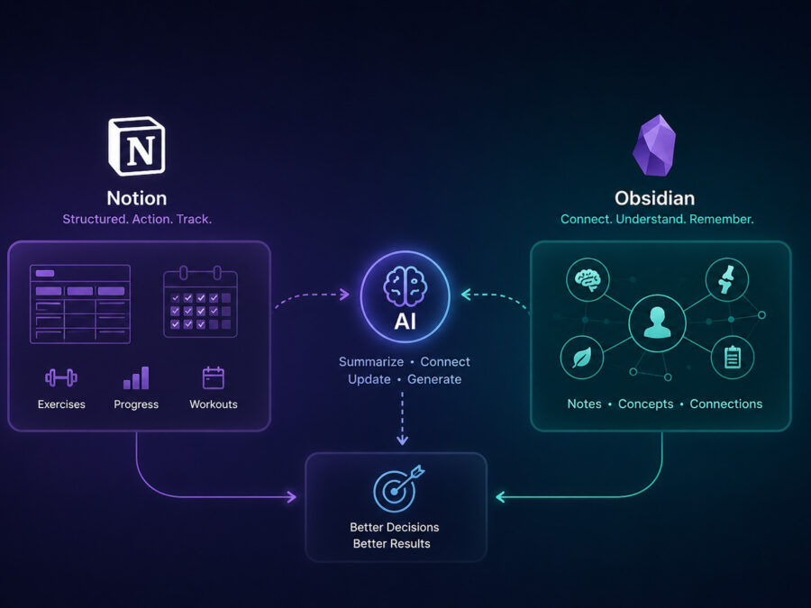 Structured knowledge systems: Notion + Obsidian