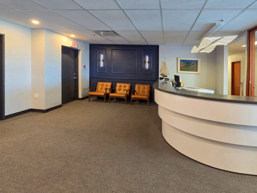 Occupied office renovation with staged remediation