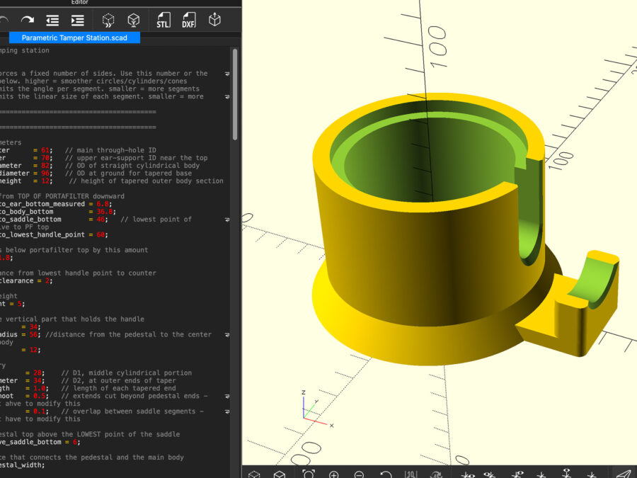 Parametric espresso tools